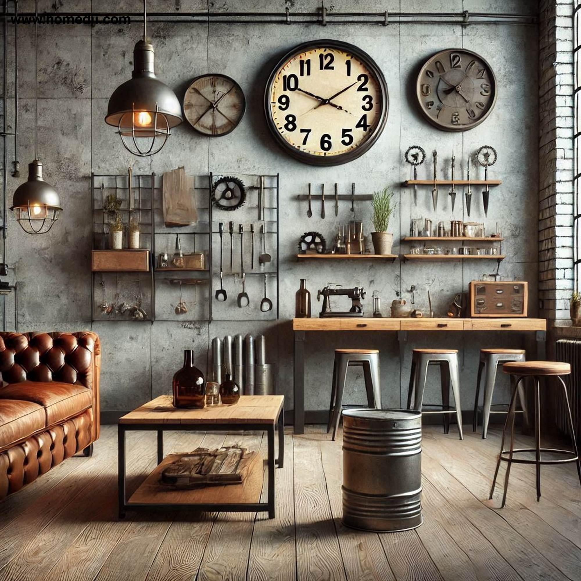 Industrial Living Room - Prioritize Functional And Durable Furniture with Functional Furniture, Durable Furniture, Metal Furniture, Wood Furniture, Leather Sofas, Metal Chairs, Wooden Workbenches!