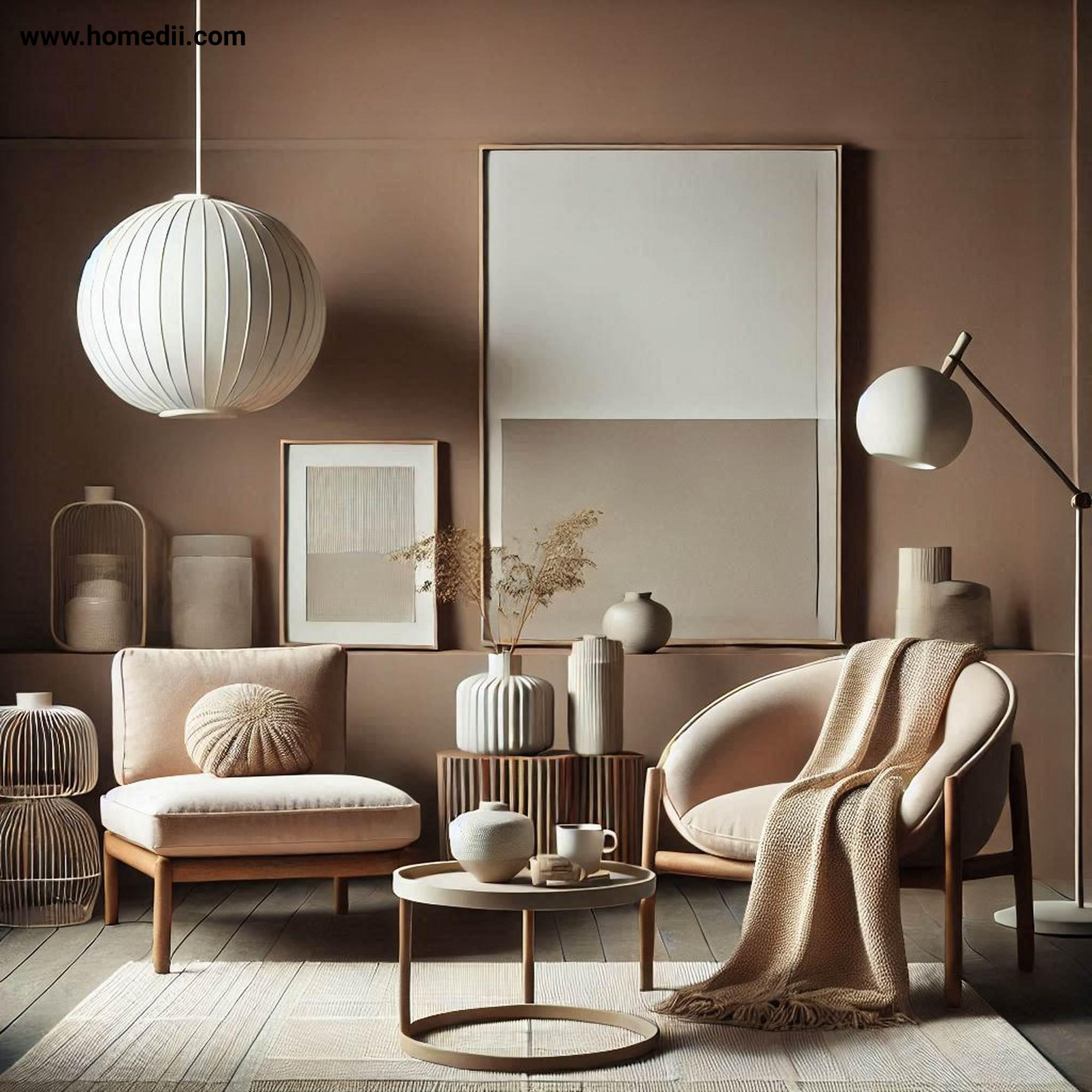 Japandi Living Room - Create A Cozy Corner with Armchair, Soft Throw, Reading Lamp!