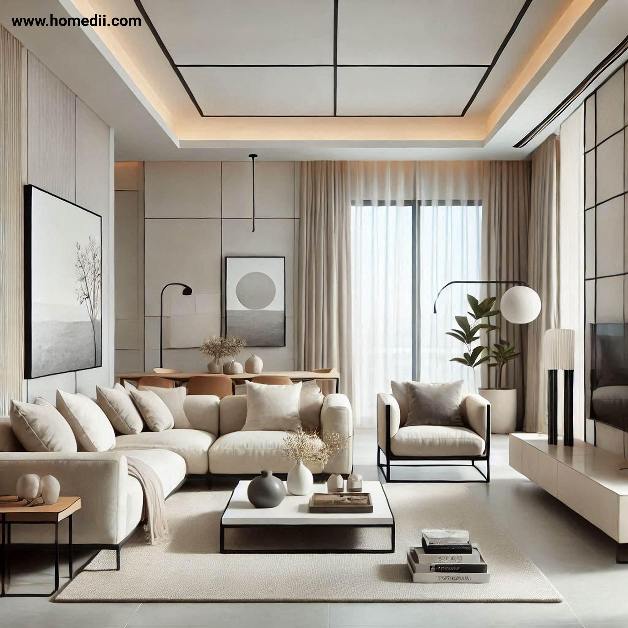 Modern Living Room - Start With A Neutral Base with White, Beige, Soft Gray, Neutral Walls, Neutral Floors!