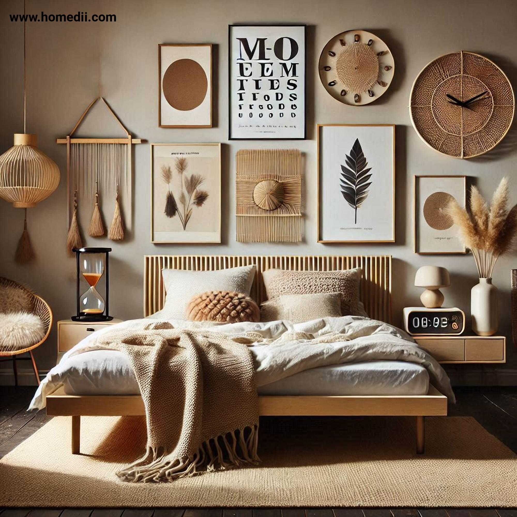 Mid Century Bedroom Tips - Incorporate Textural Layers with Soft Throws, Velvet Cushions, Woven Rugs!